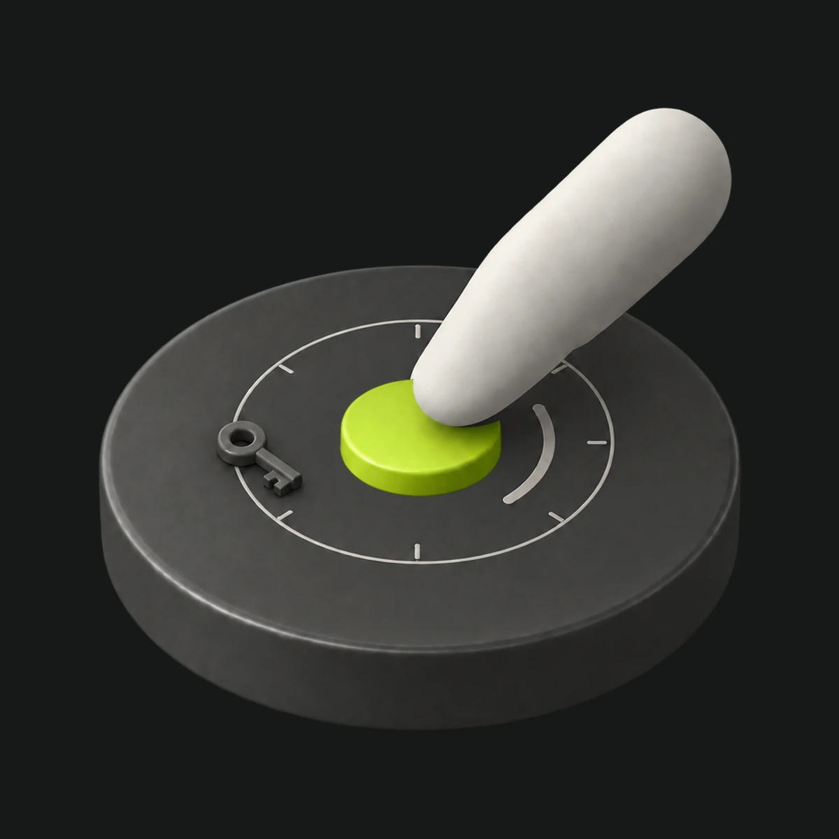A trading button within a visible permission boundary