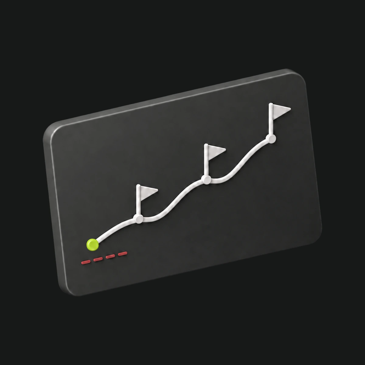 An entry point, targets and a stop shown as a single trading plan